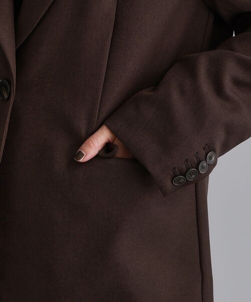 OPAQUE.CLIP(オペークドットクリップ)の「【es】ビッグテーラードジャケット【UVケア/洗濯機OK】(テーラードジャケット・レディース・ブラック/ブラウン系その他・00)」の16枚目の写真