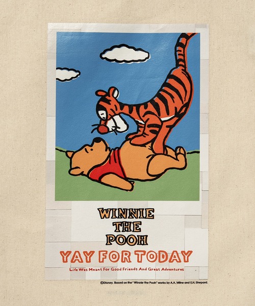 Disney(ディズニー)の「Pooh / TOTE Designed by NAIJEL GRAPH(トートバッグ・メンズ・ブラック/ホワイト・FREE)」の6枚目の写真