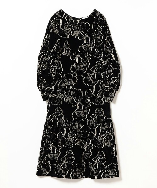 Ray BEAMS（レイビームス）の「RBS / ジャカード ベルベット ワンピース（ワンピース・レディース・ブラック/ブラウン系その他・1/0）」の5枚目の写真