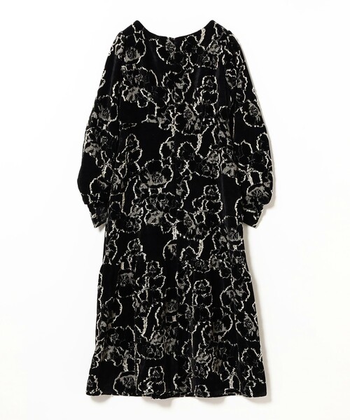 Ray BEAMS（レイビームス）の「RBS / ジャカード ベルベット ワンピース（ワンピース・レディース・ブラック/ブラウン系その他・1/0）」の6枚目の写真