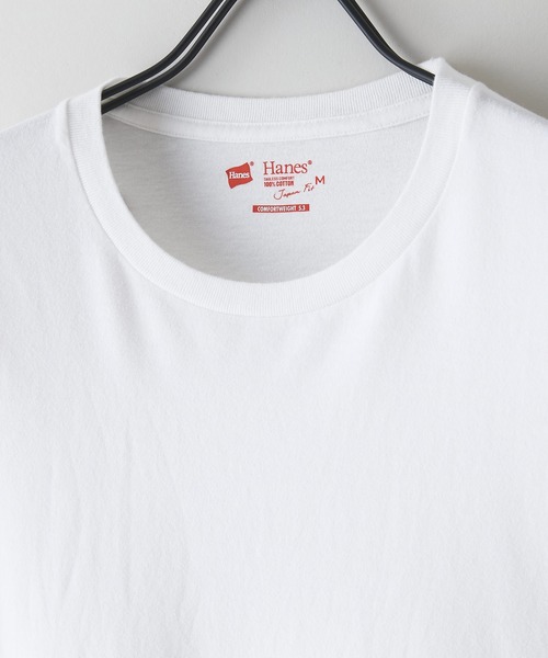 HANES(ヘインズ)の「【HANES/ヘインズ】【日本人の体型に合わせたシルエットで絶妙なフィット感】JAPANFITクルーネック Tシャツ 長袖 アソートセット H5440(Tシャツ/カットソー・メンズ・ホワイト・MEDIUM/SMALL/X-LARGE/LARGE)」の4枚目の写真