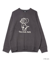 TOM&JERRY（トムアンドジェリー）の「【公式】トムとジェリー　ループ刺繍シャギージャガードニット（ニット/セーター）」