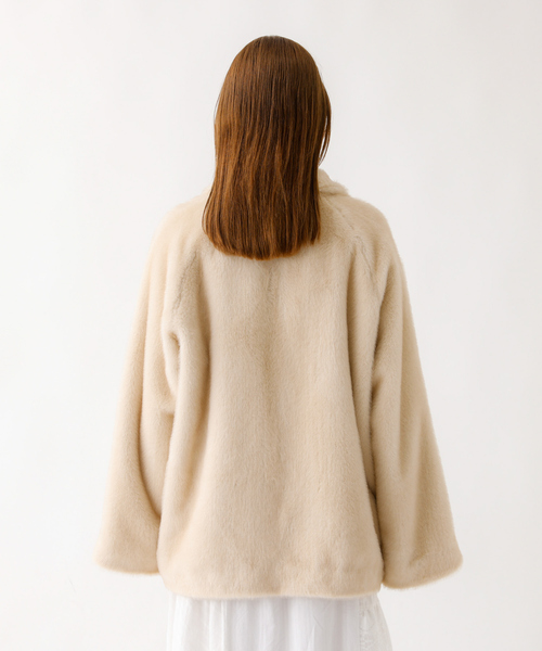 Rouge vif la cle（ルージュヴィフラクレ）の「【nap / ナップ】フェイクファー スタンドカラー ブルゾン（ブルゾン・レディース・アイボリー・フリー）」の15枚目の写真