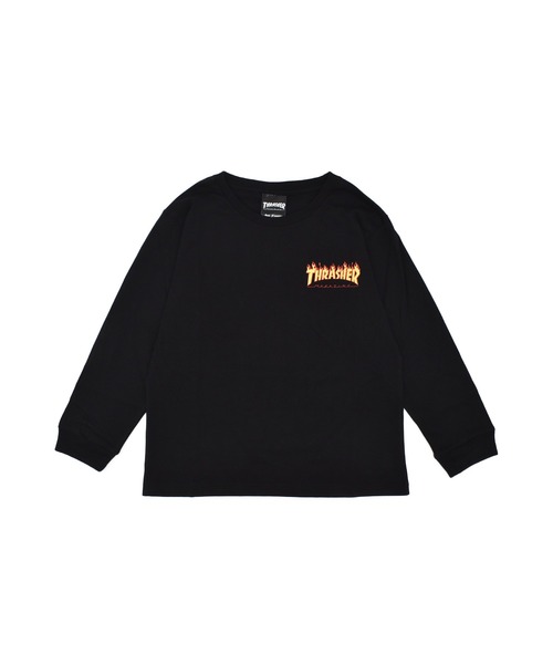 THRASHER（スラッシャー）の「THRASHER/スラッシャー Frame Logo L/S T キッズ ロンT 25A402-42（Tシャツ/カットソー・キッズ・ホワイト/ブラック・130cm/140cm/150cm/160cm）」の2枚目の写真
