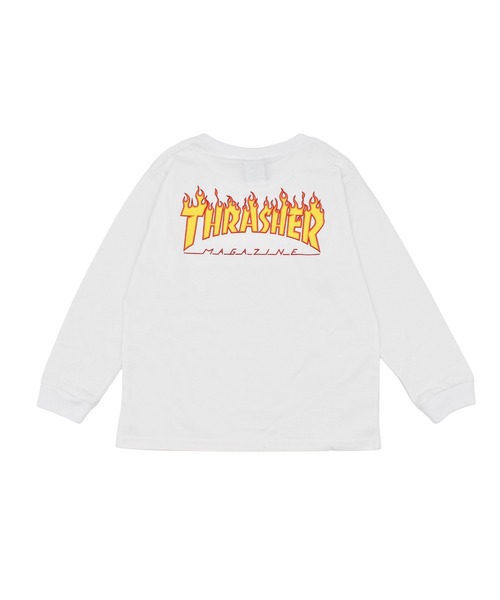 THRASHER（スラッシャー）の「THRASHER/スラッシャー Frame Logo L/S T キッズ ロンT 25A402-42（Tシャツ/カットソー・キッズ・ホワイト/ブラック・130cm/140cm/150cm/160cm）」の4枚目の写真