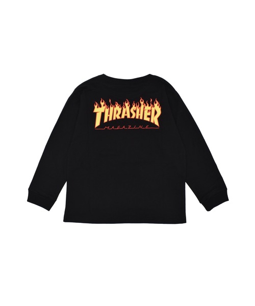 THRASHER（スラッシャー）の「THRASHER/スラッシャー Frame Logo L/S T キッズ ロンT 25A402-42（Tシャツ/カットソー・キッズ・ホワイト/ブラック・130cm/140cm/150cm/160cm）」の5枚目の写真