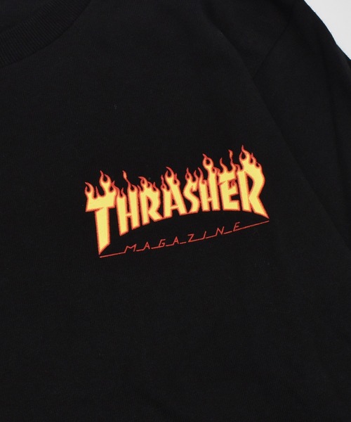 THRASHER（スラッシャー）の「THRASHER/スラッシャー Frame Logo L/S T キッズ ロンT 25A402-42（Tシャツ/カットソー・キッズ・ホワイト/ブラック・130cm/140cm/150cm/160cm）」の7枚目の写真
