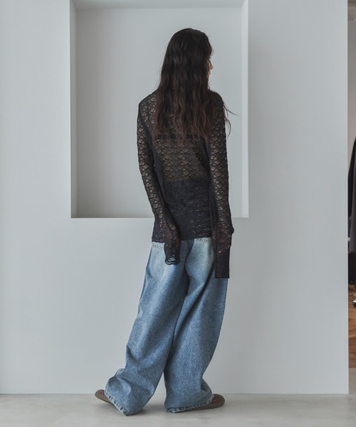 feepur(フェピュール)の「襟付レースカーディガン(カーディガン/ボレロ・レディース・アイボリー/ブラック・MEDIUM)」の16枚目の写真