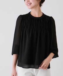 シフォンシャーリングブラウス