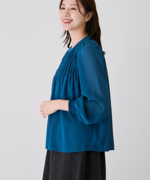 Jayro(ジャイロ)の「シフォンシャーリングブラウス(シャツ/ブラウス・レディース・ホワイト系その他/ピンク/ブラック/ブルー系その他4・M)」の21枚目の写真