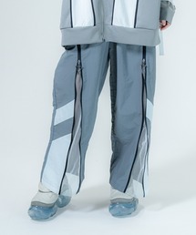 Re:CRYPT（リクリプト）の「メッシュ切替ラインナイロンワイドパンツ / センタージップ ウエストゴム（その他パンツ）」