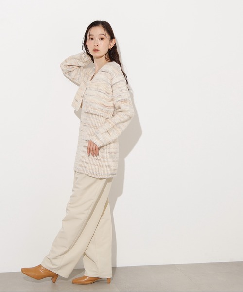 N.(N. Natural Beauty Basic)(エヌエヌナチュラルビューティーベーシック)の「ミックスカラーチュニック&ショートカーディガン(アンサンブル・レディース・チャコールグレー/ベージュ・MEDIUM)」の16枚目の写真