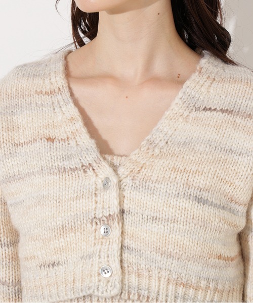 N.(N. Natural Beauty Basic)(エヌエヌナチュラルビューティーベーシック)の「ミックスカラーチュニック&ショートカーディガン(アンサンブル・レディース・チャコールグレー/ベージュ・MEDIUM)」の19枚目の写真