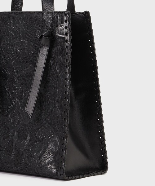 CARVING TRIBES（カービングトライブス）の「Stitch Tote（ハンドバッグ・レディース・グレー/ブラック・FREE）」の4枚目の写真