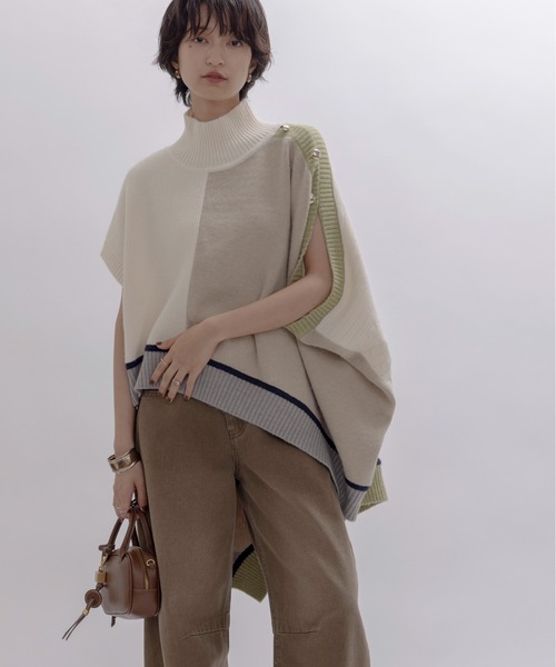 配色アシメケープベスト Eimee Law│Eimee Law & LHELBIE 公式