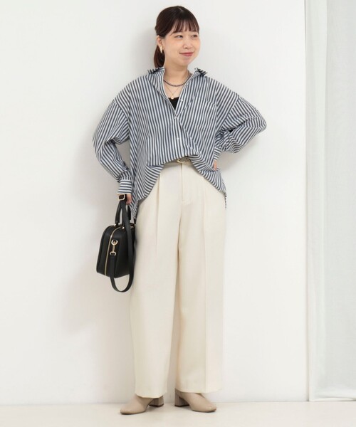 MICO COULIER(ミコクリエ)の「ブロードストライプ 3wayシャツ(シャツ/ブラウス・レディース・ブラック系その他/ブルー系その他・38)」の20枚目の写真