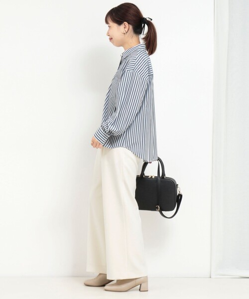 MICO COULIER(ミコクリエ)の「ブロードストライプ 3wayシャツ(シャツ/ブラウス・レディース・ブラック系その他/ブルー系その他・38)」の5枚目の写真