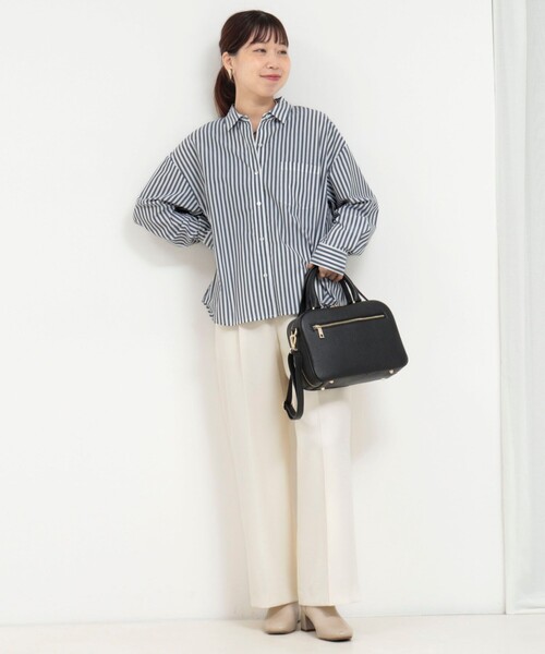MICO COULIER(ミコクリエ)の「ブロードストライプ 3wayシャツ(シャツ/ブラウス・レディース・ブラック系その他/ブルー系その他・38)」の21枚目の写真