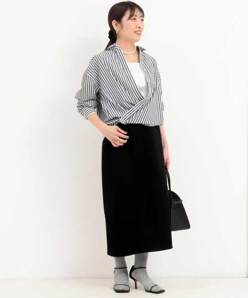 MICO COULIER(ミコクリエ)の「ブロードストライプ 3wayシャツ(シャツ/ブラウス・レディース・ブラック系その他/ブルー系その他・38)」の16枚目の写真