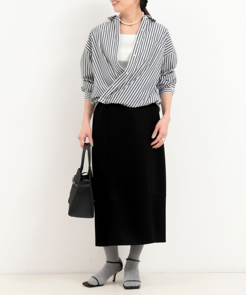 MICO COULIER(ミコクリエ)の「ブロードストライプ 3wayシャツ(シャツ/ブラウス・レディース・ブラック系その他/ブルー系その他・38)」の15枚目の写真