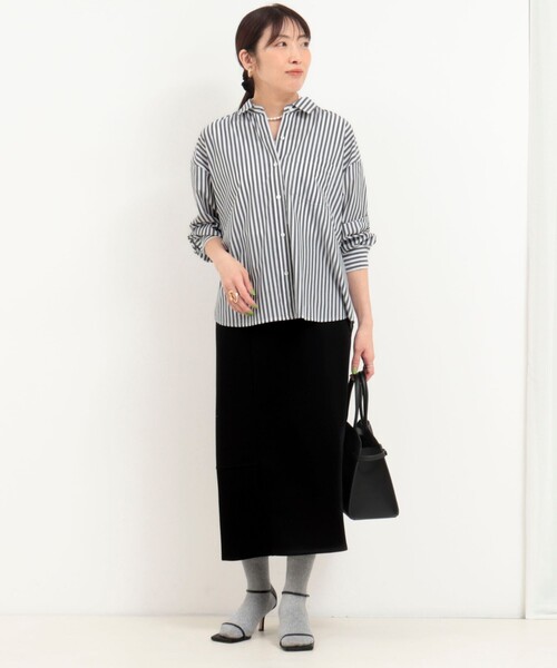 MICO COULIER(ミコクリエ)の「ブロードストライプ 3wayシャツ(シャツ/ブラウス・レディース・ブラック系その他/ブルー系その他・38)」の18枚目の写真