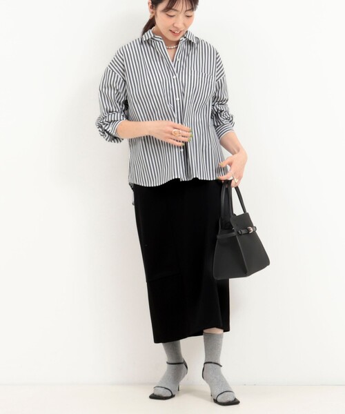 MICO COULIER(ミコクリエ)の「ブロードストライプ 3wayシャツ(シャツ/ブラウス・レディース・ブラック系その他/ブルー系その他・38)」の14枚目の写真