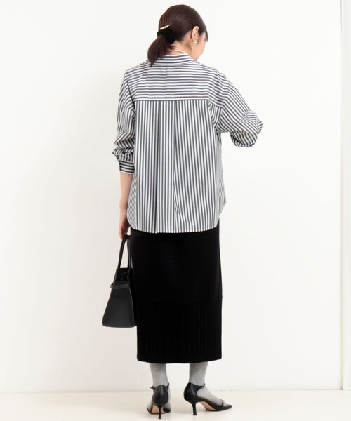MICO COULIER(ミコクリエ)の「ブロードストライプ 3wayシャツ(シャツ/ブラウス・レディース・ブラック系その他/ブルー系その他・38)」の11枚目の写真