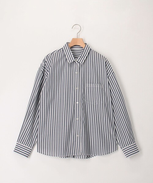 MICO COULIER(ミコクリエ)の「ブロードストライプ 3wayシャツ(シャツ/ブラウス・レディース・ブラック系その他/ブルー系その他・38)」の6枚目の写真