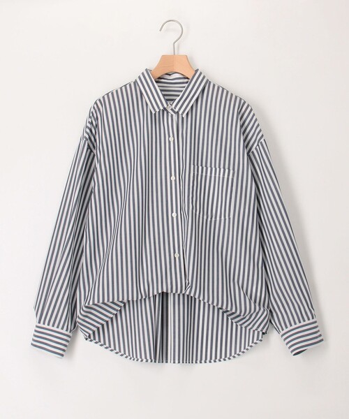 MICO COULIER(ミコクリエ)の「ブロードストライプ 3wayシャツ(シャツ/ブラウス・レディース・ブラック系その他/ブルー系その他・38)」の4枚目の写真