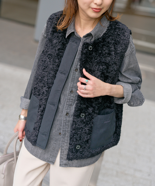 美品　Barbour kintra liner Barbour バブアー Kintra Liner テディフリース ライナー