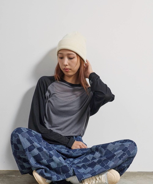 AO2（アオズ）の「シアー天竺ラグランプルオーバー（Tシャツ/カットソー・レディース・レッド/グレー・FREE）」の19枚目の写真