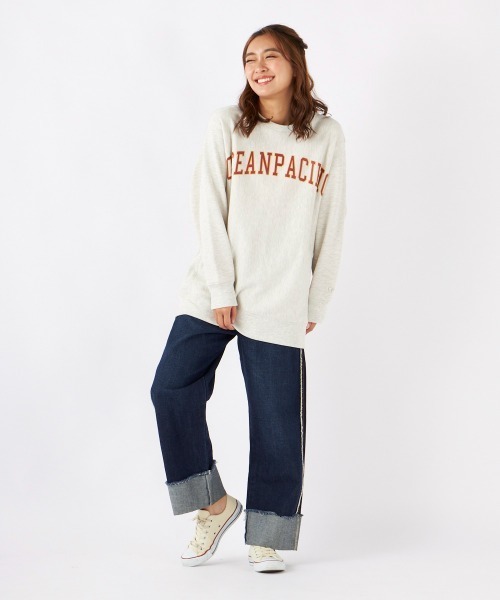 Ocean Pacific(オーシャンパシフィック)の「【OP:オーピー】レディースカレッジロゴスウェットトレーナー(スウェット・レディース・ダークグリーン/イエロー/オートミール・MEDIUM/LARGE)」の12枚目の写真