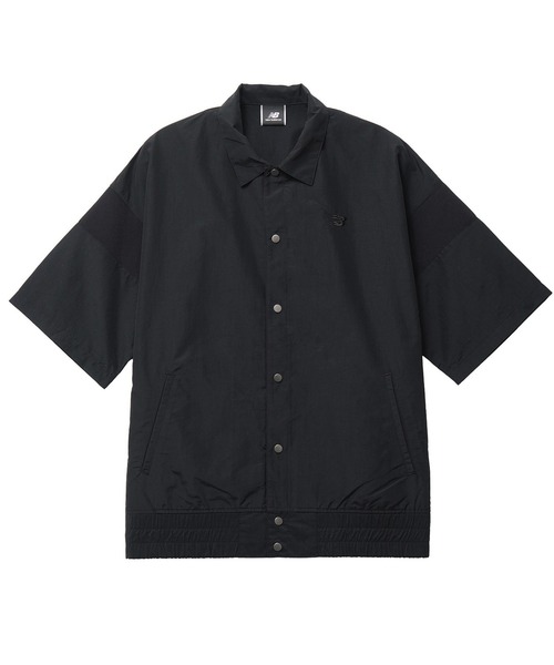 NEW BALANCE(ニューバランス)の「NEW BALANCE MET24 Short Sleeve Shirts Jacket AMJ55004(ブルゾン・メンズ・オリーブ/ブラック/グレー・L/M)」の2枚目の写真