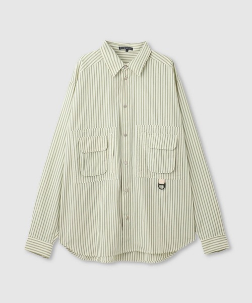 NAVY(ネイビー)の「【ユニセックス】nAvy 多ポケットルーズFITシャツ(シャツ/ブラウス・メンズ・グリーン系その他/ホワイト・XL/L/M)」の18枚目の写真