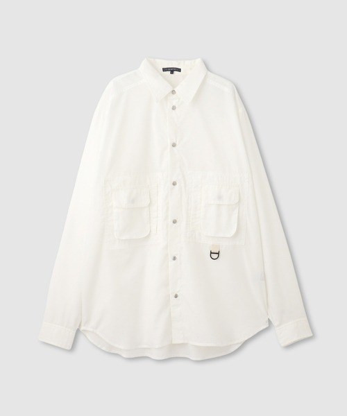 NAVY(ネイビー)の「【ユニセックス】nAvy 多ポケットルーズFITシャツ(シャツ/ブラウス・メンズ・グリーン系その他/ホワイト・XL/L/M)」の19枚目の写真