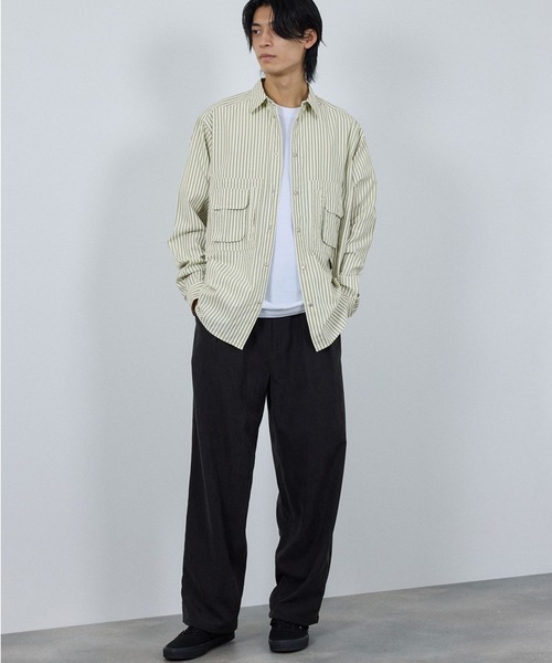 NAVY(ネイビー)の「【ユニセックス】nAvy 多ポケットルーズFITシャツ(シャツ/ブラウス・メンズ・グリーン系その他/ホワイト・XL/L/M)」の17枚目の写真