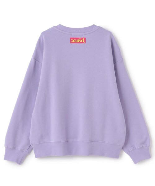 X-girl Stages（エックスガールステージス）の「ミルズロゴトレーナー（スウェット・キッズ・ラベンダー/スモークピンク/ブラック/トップグレー・110cm/120cm/140cm/130cm/90cm/100cm/80ｃｍ）」の5枚目の写真