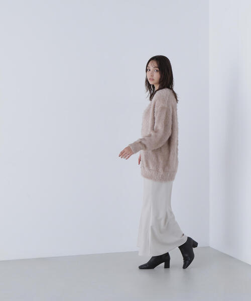 NATURAL BEAUTY BASIC(ナチュラルビューティーベーシック)の「◇ヘアリーラメニットシリーズ Vネックカーディガン(カーディガン/ボレロ・レディース・オレンジ/ベージュ/チャコールグレー・FREE)」の15枚目の写真