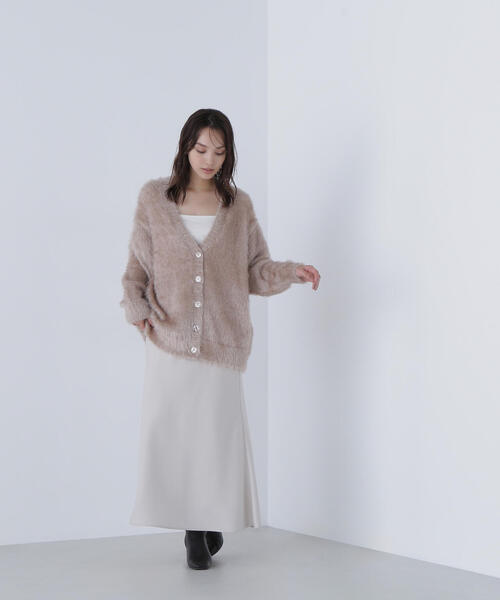 NATURAL BEAUTY BASIC(ナチュラルビューティーベーシック)の「◇ヘアリーラメニットシリーズ Vネックカーディガン(カーディガン/ボレロ・レディース・オレンジ/ベージュ/チャコールグレー・FREE)」の17枚目の写真