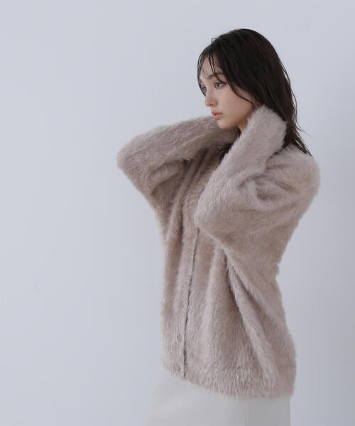 NATURAL BEAUTY BASIC(ナチュラルビューティーベーシック)の「◇ヘアリーラメニットシリーズ Vネックカーディガン(カーディガン/ボレロ・レディース・オレンジ/ベージュ/チャコールグレー・FREE)」の18枚目の写真