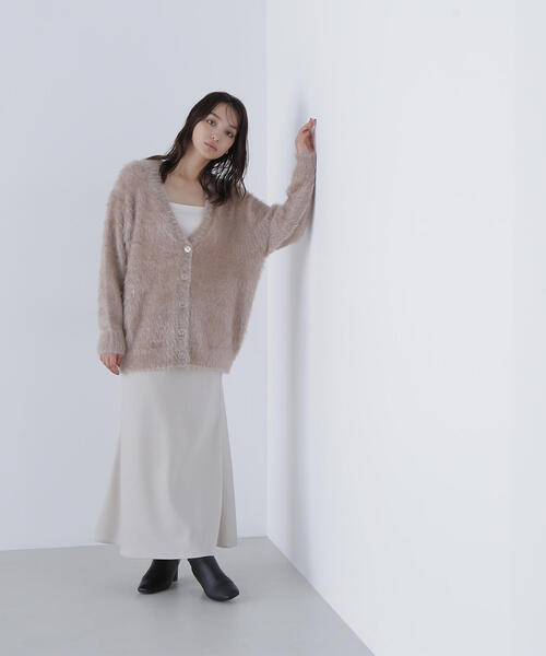 NATURAL BEAUTY BASIC(ナチュラルビューティーベーシック)の「◇ヘアリーラメニットシリーズ Vネックカーディガン(カーディガン/ボレロ・レディース・オレンジ/ベージュ/チャコールグレー・FREE)」の19枚目の写真