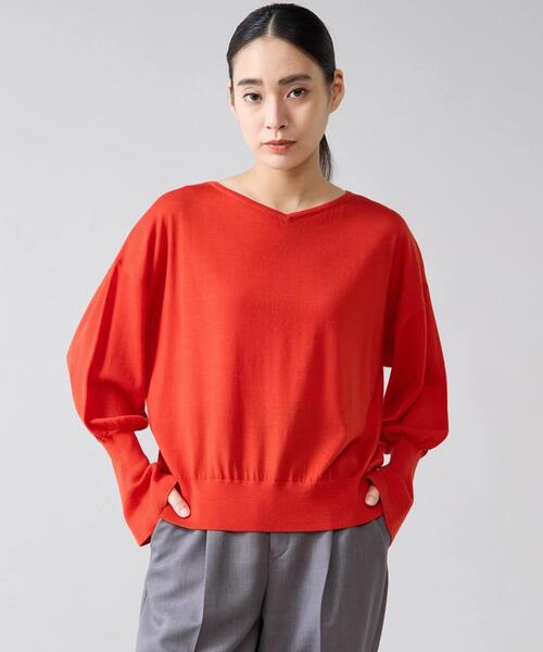Tiara(ティアラ)の「キャンディスリーブニット(ニット/セーター・レディース・レッド/グリーン系その他/チャコールグレー/イエロー・FREE)」の1枚目の写真