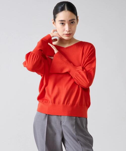 Tiara(ティアラ)の「キャンディスリーブニット(ニット/セーター・レディース・レッド/グリーン系その他/チャコールグレー/イエロー・FREE)」の22枚目の写真