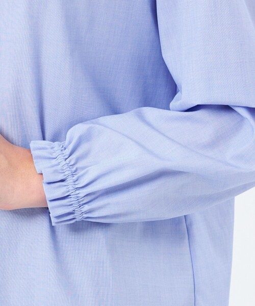 MACKINTOSH PHILOSOPHY(マッキントッシュ フィロソフィー)の「フリルカラーコットンブラウス(シャツ/ブラウス・レディース・オフホワイト/ライトブルー/ダークネイビー・34/36/38)」の10枚目の写真