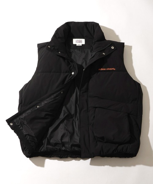mihns closet（ミンズクローゼット）の「【mihns closet/ミンズクローゼット】 スタンドカラー パデッド ストレッチ ユーティリティポケット ベスト（ダウンベスト・メンズ・ブラック/ブラック系その他2/オフホワイト/セージグリーン/ブラック系その他/ネイビー/クリアブラック/ベージュ・S/M/L/LL）」の14枚目の写真
