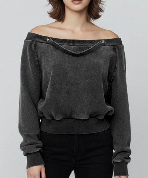 DURAS（デュラス）の「ショルダーベルトマルチスウェット（スウェット・レディース・ブラック/ブラウン/ピンク/レオパード・FREE）」の8枚目の写真