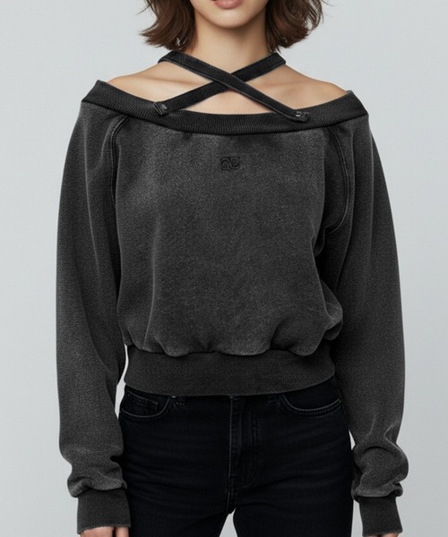 DURAS（デュラス）の「ショルダーベルトマルチスウェット（スウェット・レディース・ブラック/ブラウン/ピンク/レオパード・FREE）」の5枚目の写真