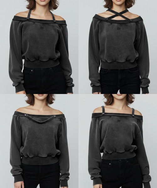 DURAS（デュラス）の「ショルダーベルトマルチスウェット（スウェット・レディース・ブラック/ブラウン/ピンク/レオパード・FREE）」の15枚目の写真