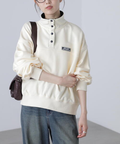 FREE'S MART(フリーズマート)の「◆スタンドネックバイカラースウェット(スウェット・レディース・ホワイト/ホワイト系その他・FREE)」の5枚目の写真