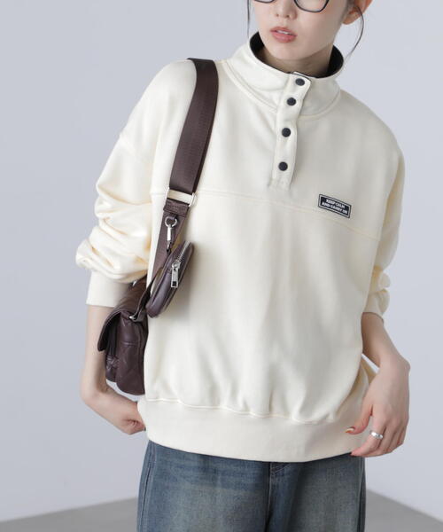 FREE'S MART(フリーズマート)の「◆スタンドネックバイカラースウェット(スウェット・レディース・ホワイト/ホワイト系その他・FREE)」の6枚目の写真